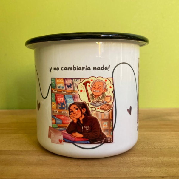 Jarro enlozado personalizado con fotografía transformada en ilustración