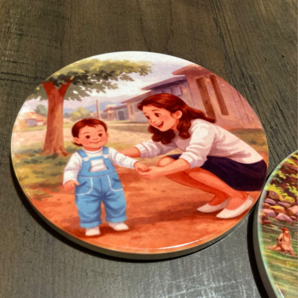 Set 6 posavasos de cerámica diseño personalizado