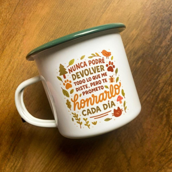 Jarro enlozado personalizado con fotografía transformada en ilustración