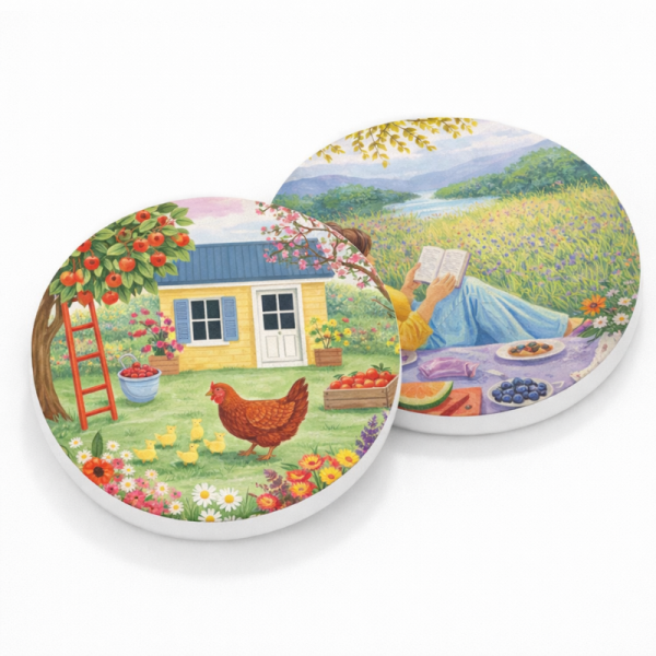 Set 6 posavasos de cerámica diseño personalizado