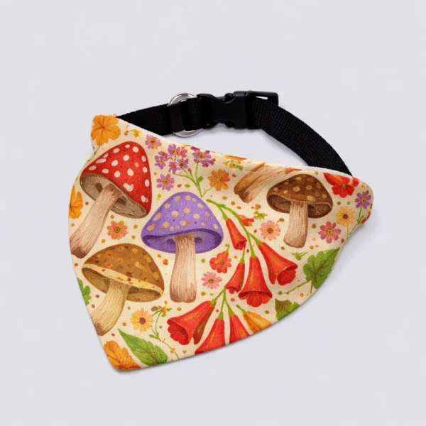 Bandana con collar ajustable para mascotas diseño otoño 2