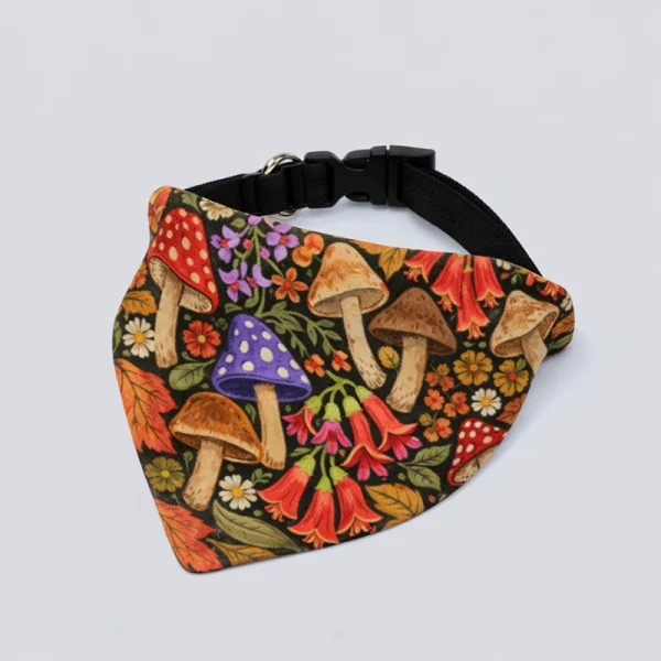 Bandana-con-collar-ajustable-para-mascotas.-Modelo-otoño-de-UnaTaza_-diseño-otoñal